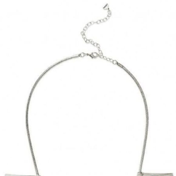 Stella & Dot essential fringe silver collar statement necklace - Picture 6 of 9